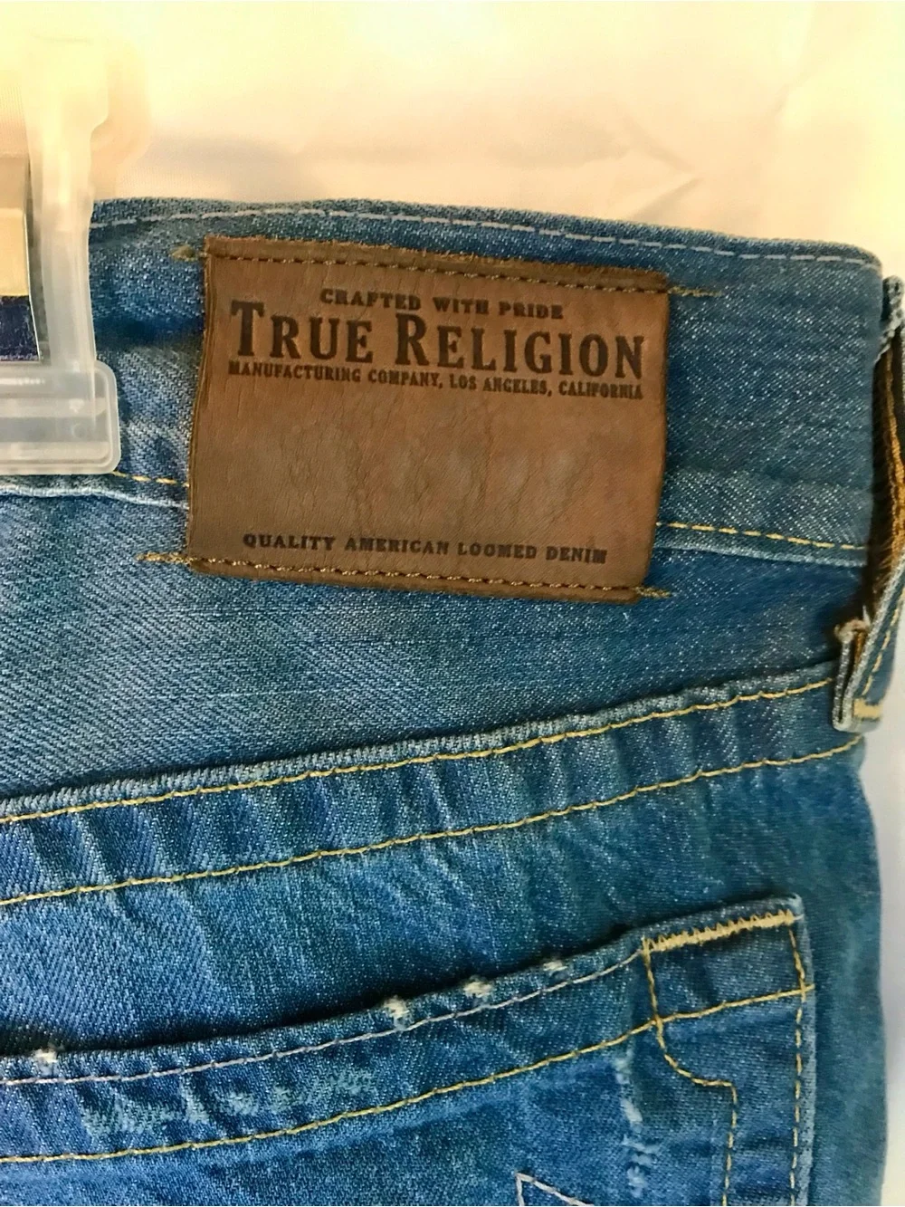 TRUE RELIGION Geno Cut Off Short Made in the USA Sz 36 36X12